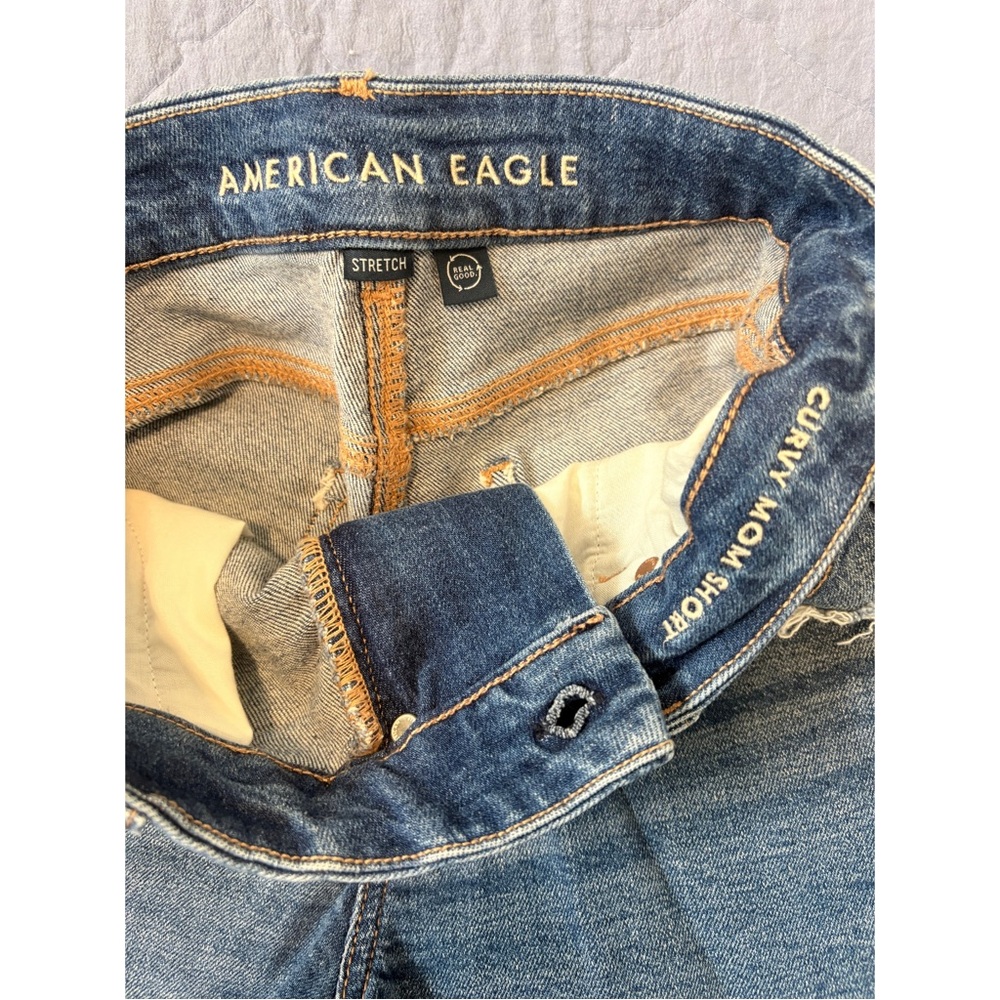 American Eagle Outfitters AE Stretch Curvy Crossover Mom Short NWOT Size 4 - Picture 4 of 5